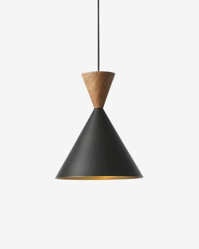 Pendant Light in Brass and Walnut | Sova