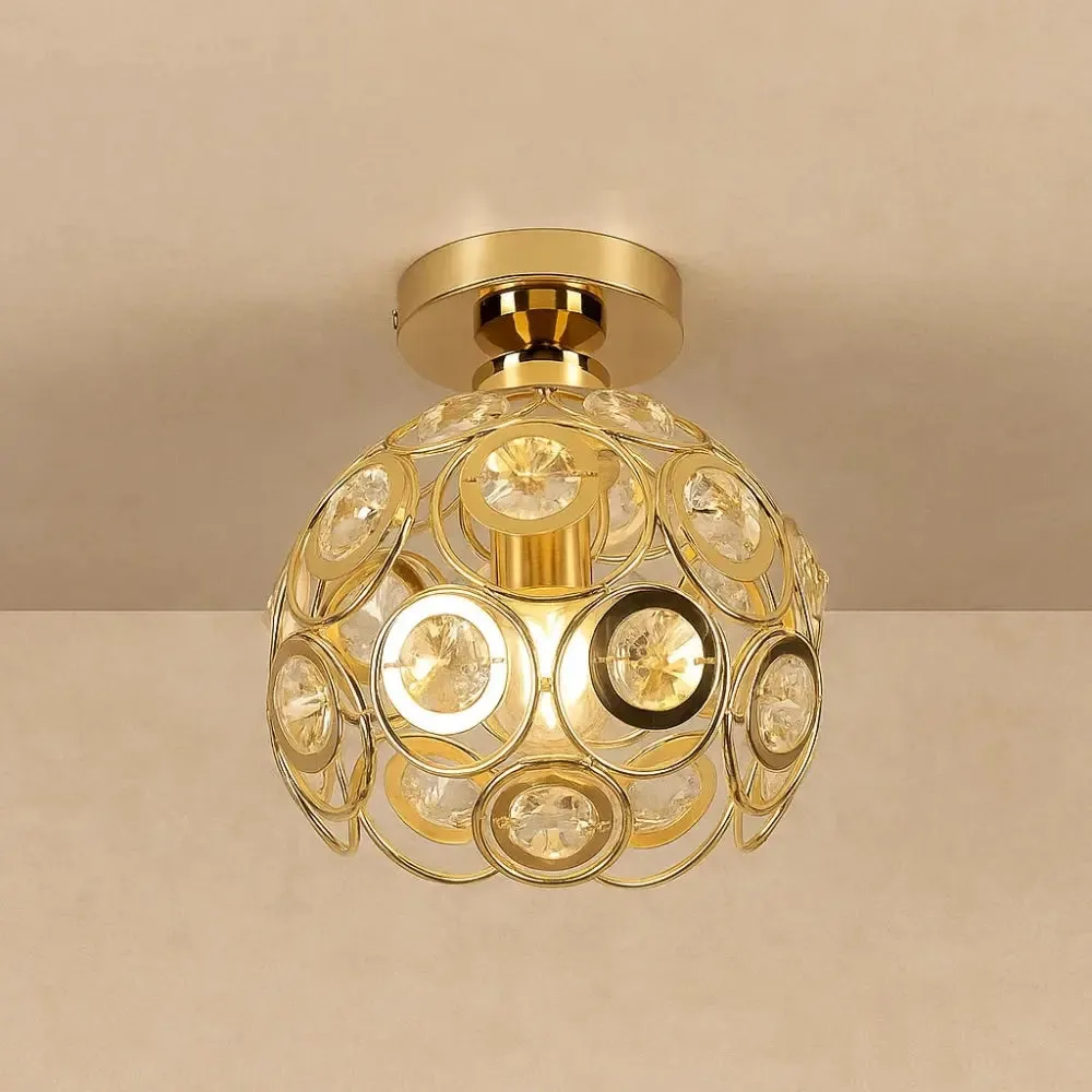 Pendant Light Glass Faceted Globe | Crystalglow