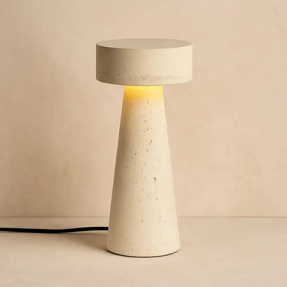 Table Lamp Travertine Sculpture | Travera