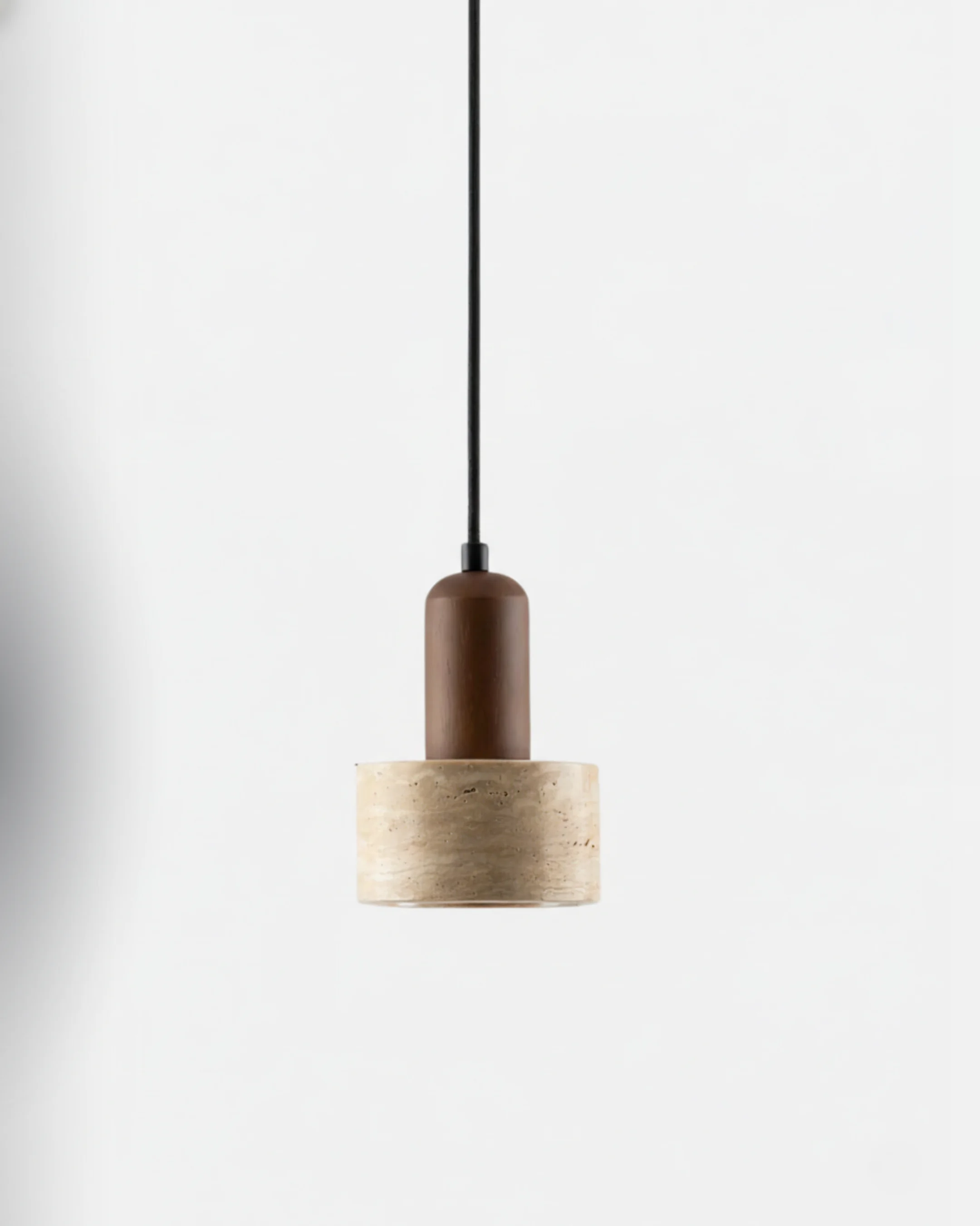 Pendant Light Travertine and Wood | Lykta