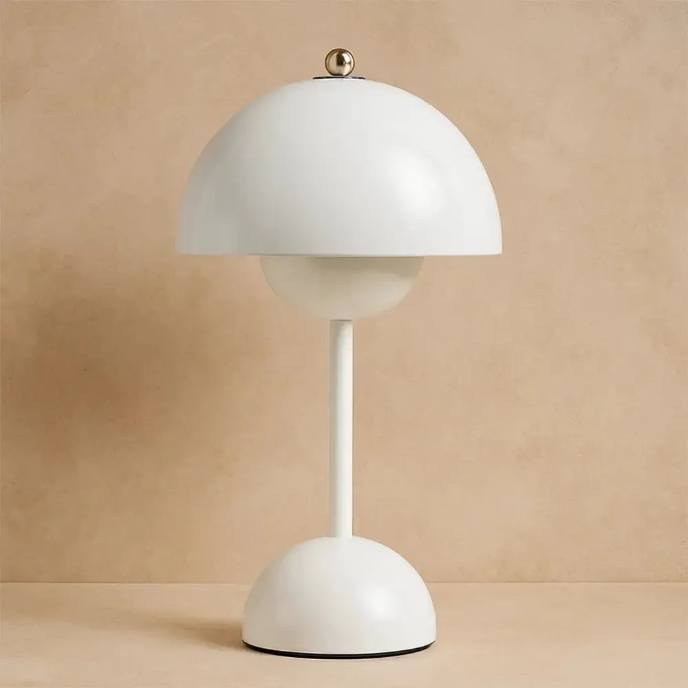Table Lamp Vintage Mushroom Steel | Nostalia