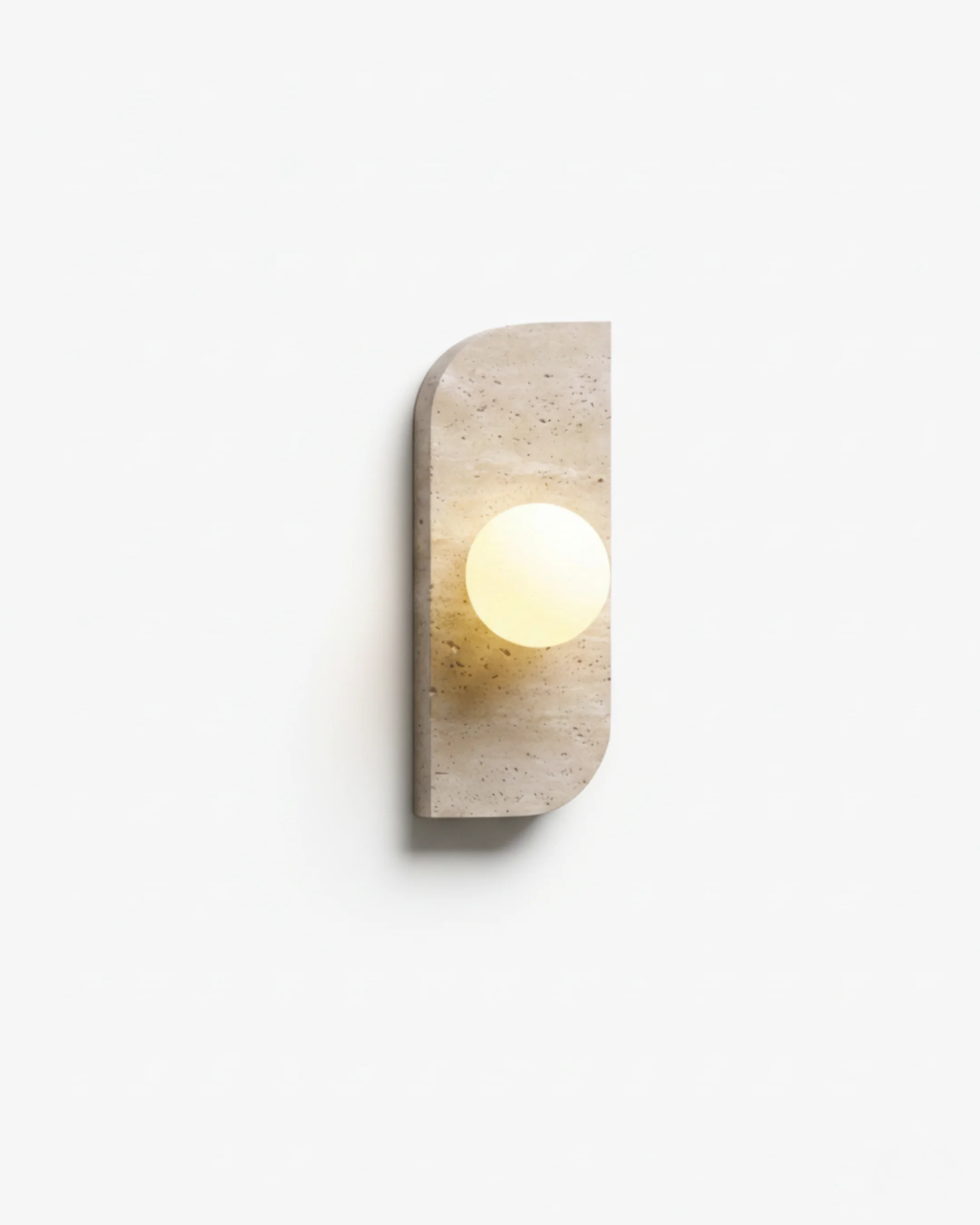 Wall Sconce Travertine and Opal Glass | Kanso