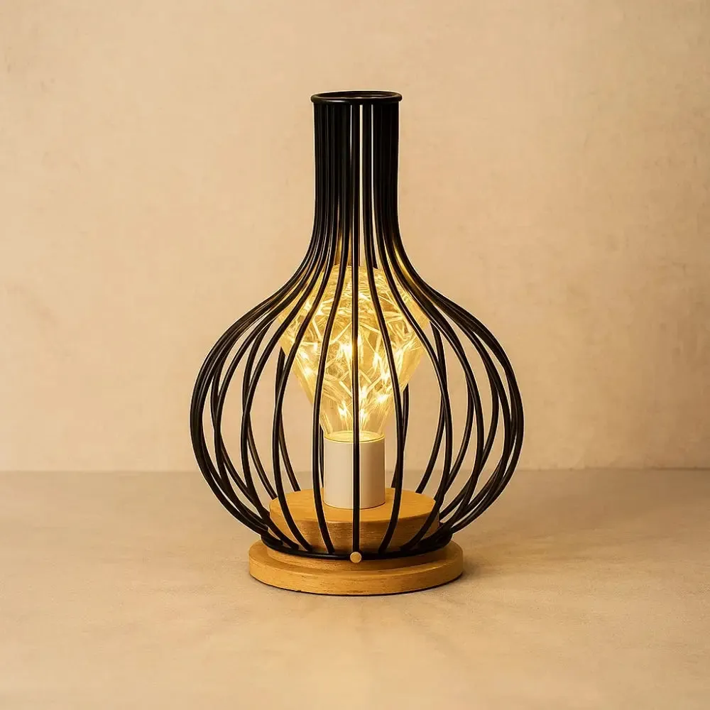 Cordless Table Lamp Wrought Iron | Aeronis